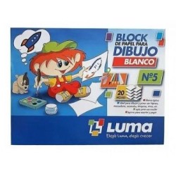 BLOCK DE DIBUJO LUMA N°5 BLANCO X 20H