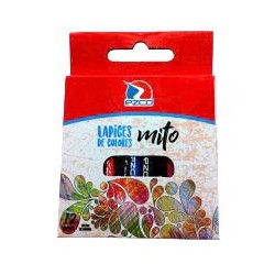 LAPIZ COLOR EZCO MITO X12U. CORTO HEXAGONAL