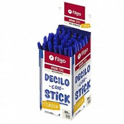 BOLIGRAFO STICK 025 FINE 0,7MM FILGO AZUL