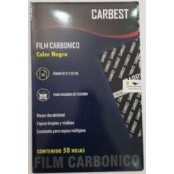 PAPEL CARBONICO CARBEST NEGRO (PDF) X 50U