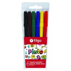 MARCADOR ESCOLAR FILGO PINTO V/COLORES X6U